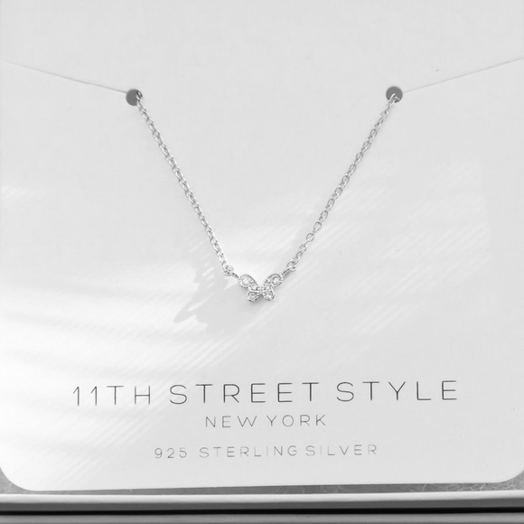 Petite Butterfly Necklace | 925 Silver - Picture 3 of 8